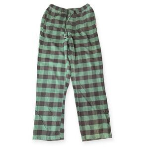 EDDIE BAUER Men’s Green Black Plaid Flannel Lounge Pants Size Small